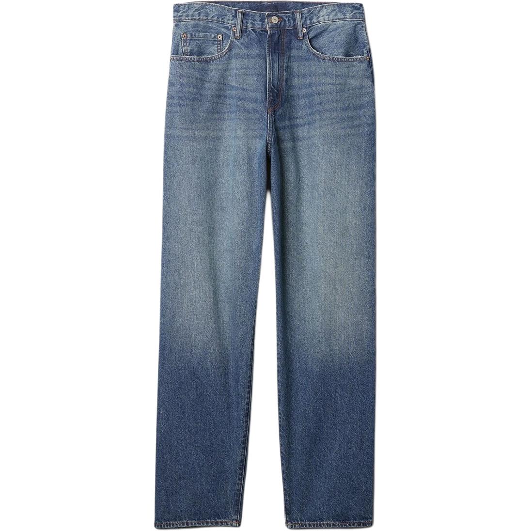 

Американские винтажные потертые свободные стильные брюки US Version мужские GAP, Dark Color Washed