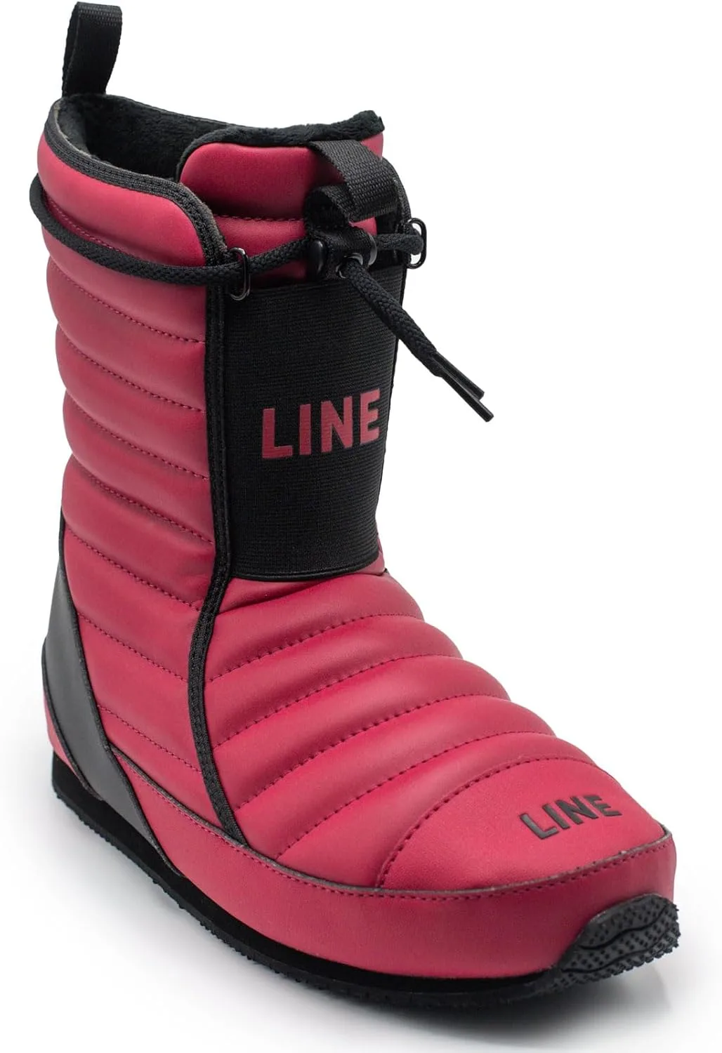Ботинки LINE Unisex Bootie 2.0 2025 - универсальные ботинки для зимних видов спорта. Душ на открытом воздухе из серии Apres, с неустойчивым основанием и стальным каркасом из пеноматериала, красный