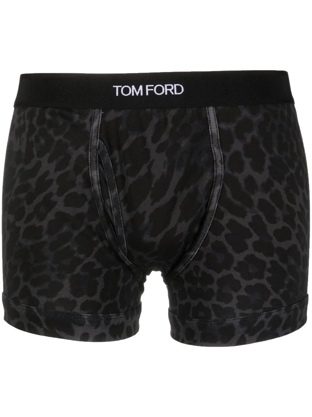 

Боксеры с леопардовым принтом и логотипом TOM FORD, черный