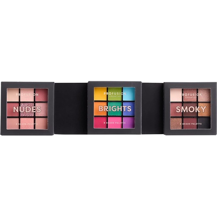 

Profusion Cosmetics Ultimate Collection 3 Piece Multi Finish Палитра теней с 9 оттенками