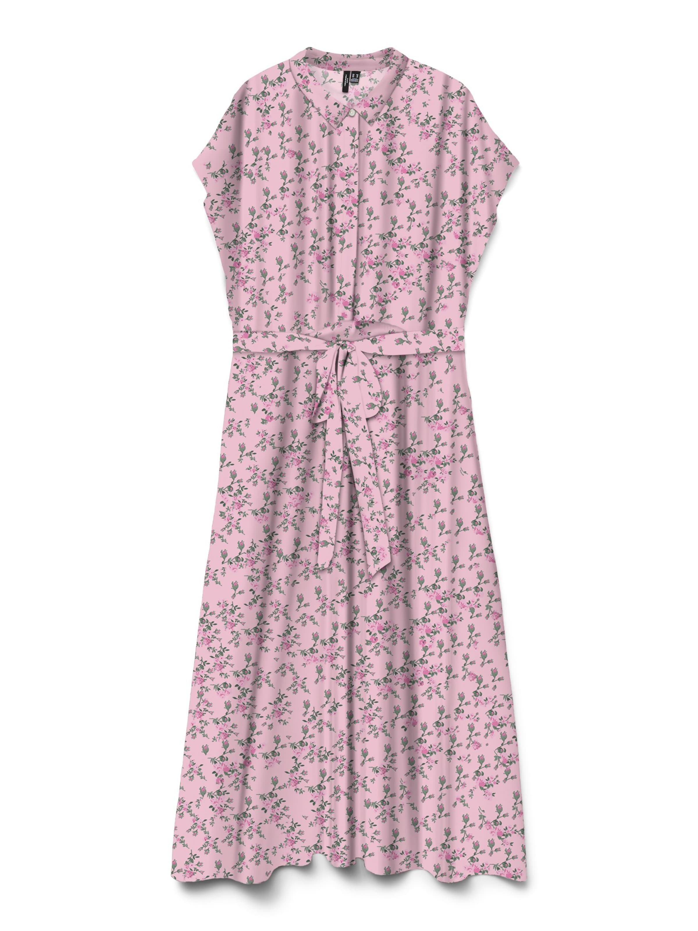 

Vero Moda Curve Платье-рубашка 'VMCJosie' в цвете розовый пастель