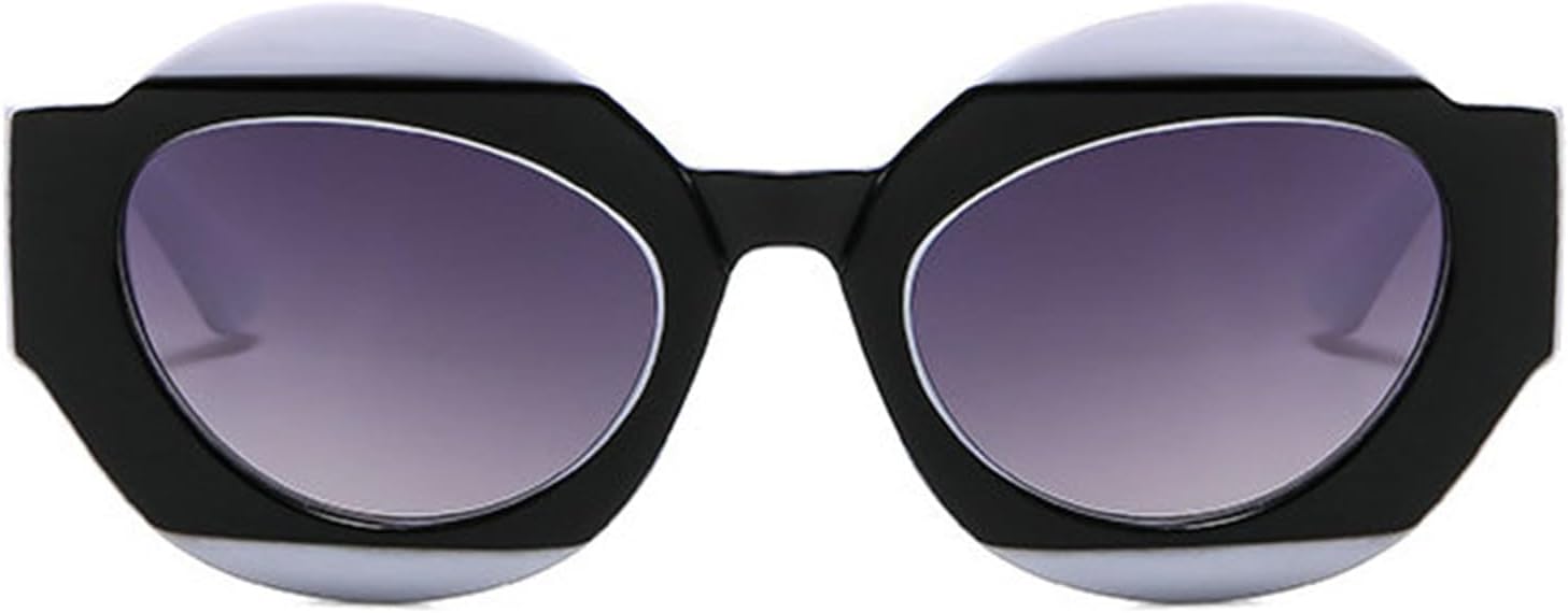 

Солнцезащитные очки Willochra Retro Unique Double Color Oval для женщин, модные, с прозрачным градиентом, защита от УФ-излучения UV400, для мужчин, панк, с леопардовым принтом, C5