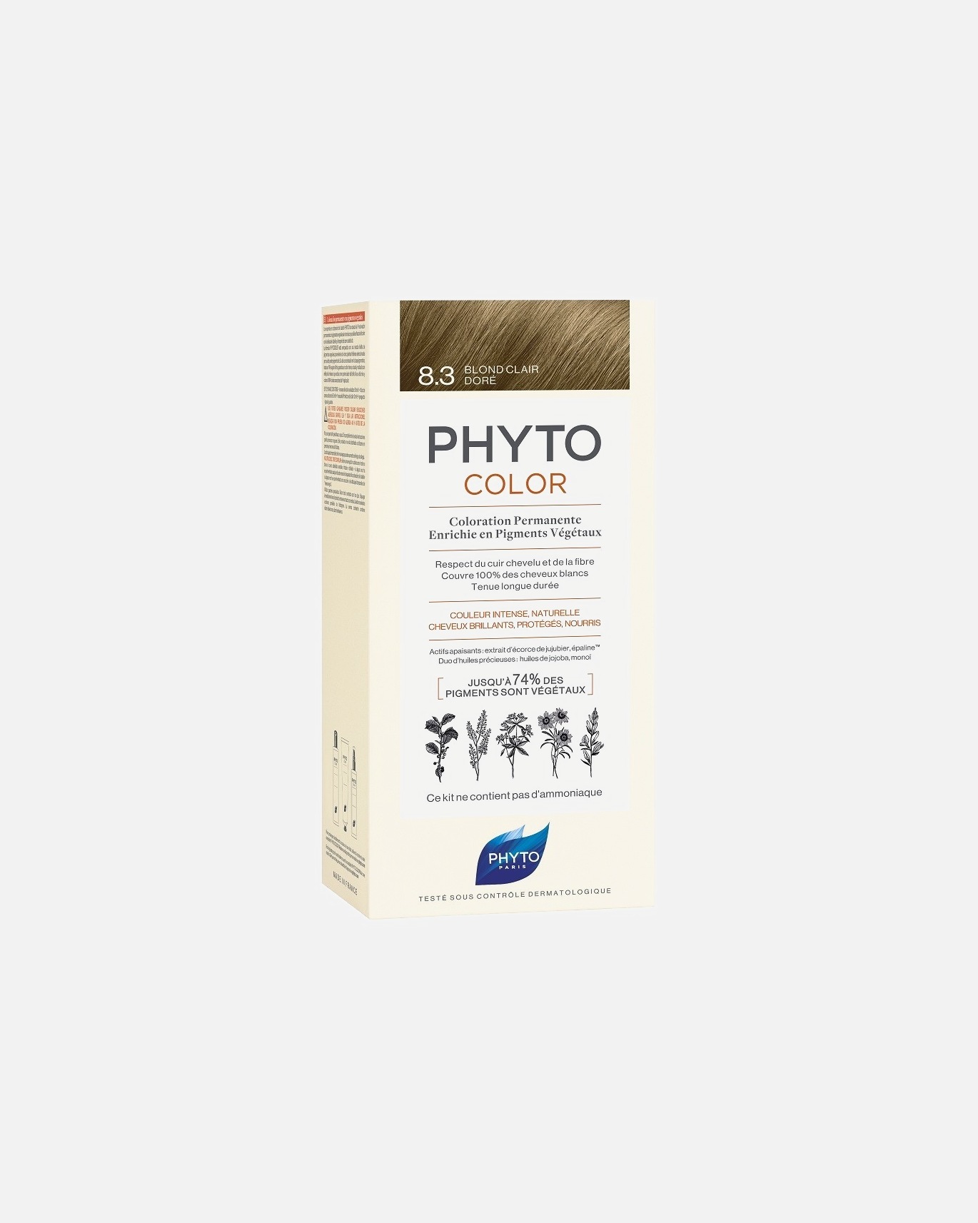 

Краска для волос Phyto, nr. 8.3, 112 мл