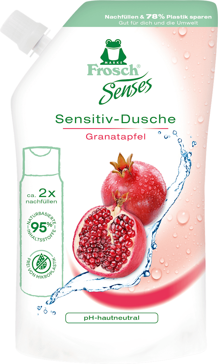 

Гель для душа Frosch Senses Duschgel Granatapfel sensitiv, Nachfüllpack, 500 ml
