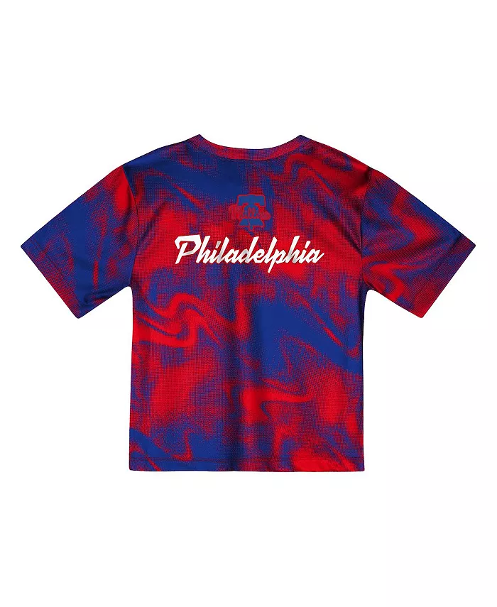 Детский набор из 2 предметов Philadelphia Phillies Pinch Hitter Infielder: футболка и шорты (цвет: королевский синий/красный) Outerstuff — фото 4