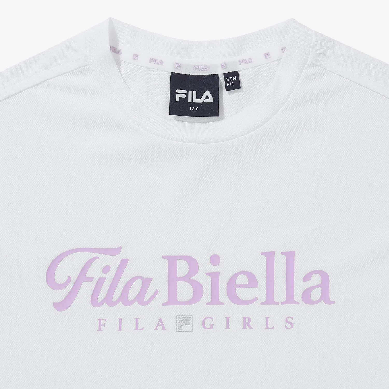 Детская белая футболка свободного кроя Askin от Fila Kids — фото 2