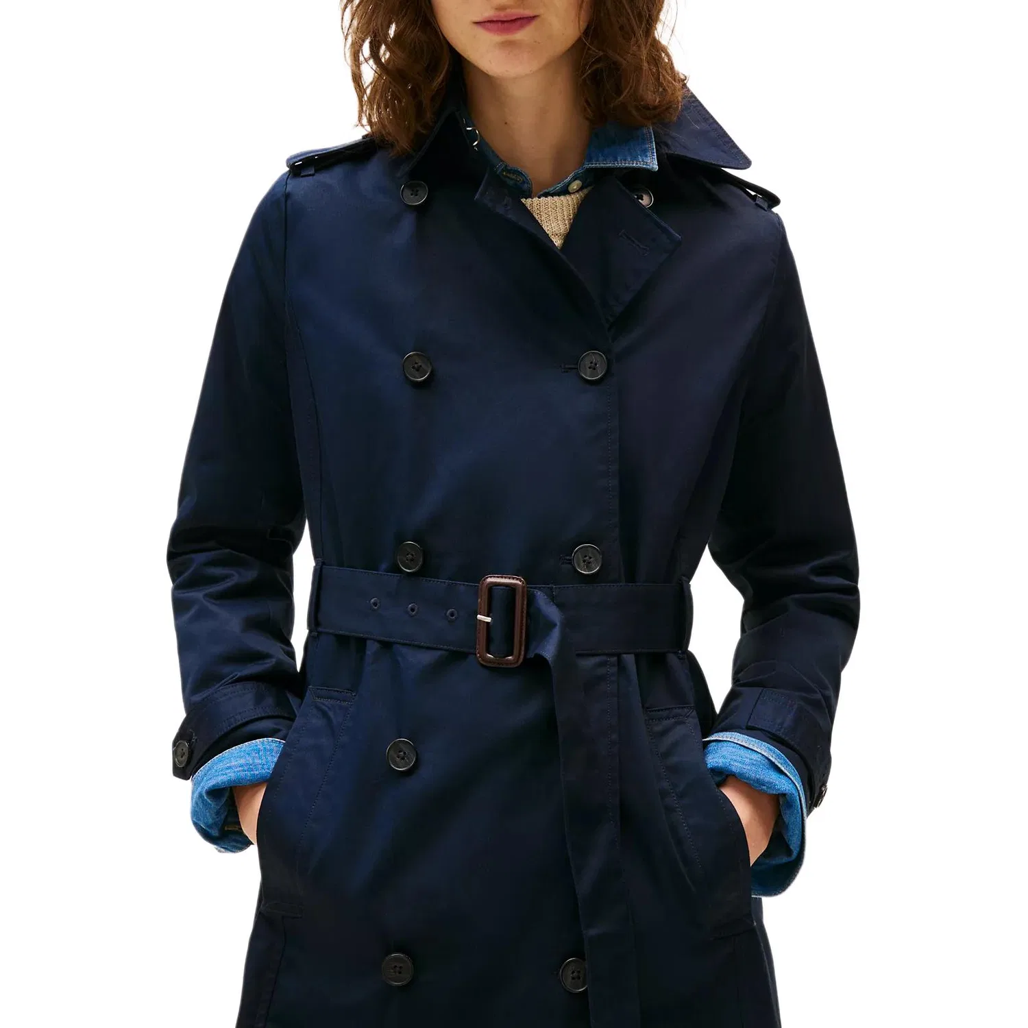 Пальто тренч женское Tommy Hilfiger, Marine Blue — фото 4