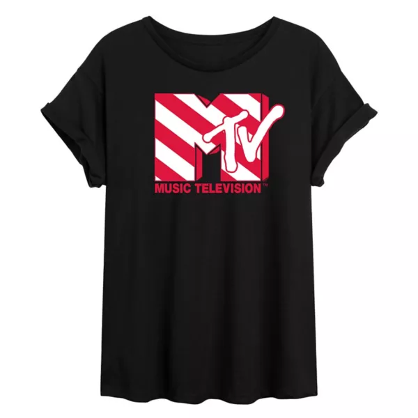 

Футболка Juniors MTV Candy Cane большого размера Licensed Character, черный