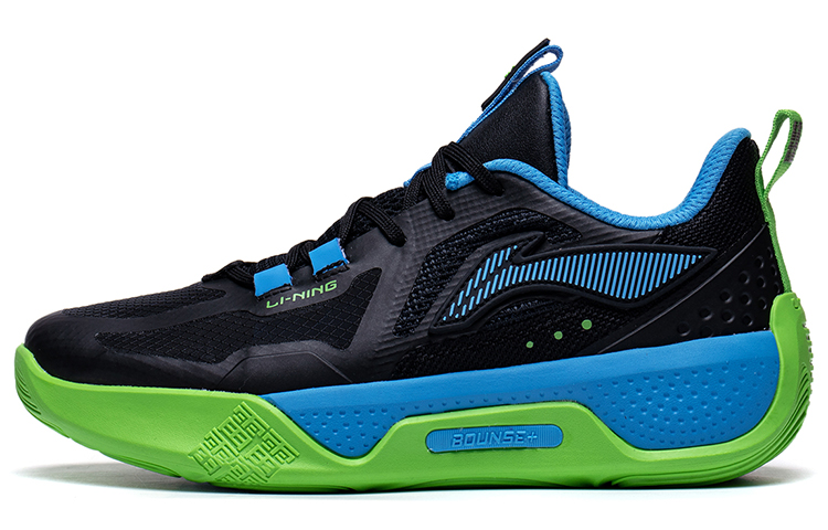 

Детские баскетбольные кроссовки Sky Shadow для младших школьников LINING YOUNG, черный/синий