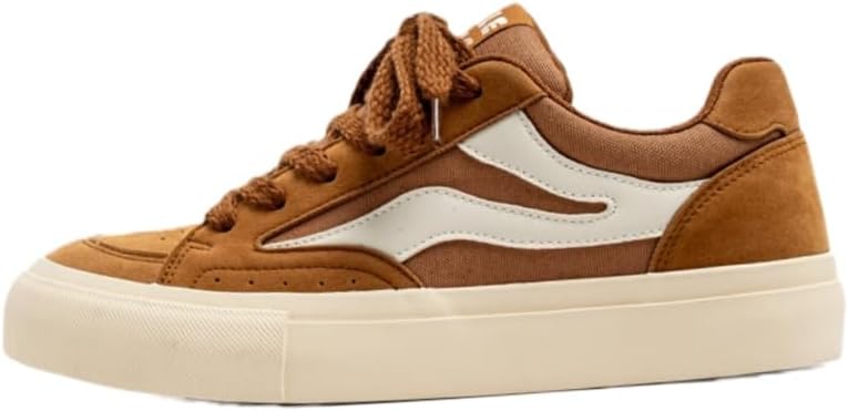 

Мужские стильные повседневные низкие кроссовки с закругленным носком. Удобная посадка, подходят для всех сезонов Fusecottc, светло-коричневый