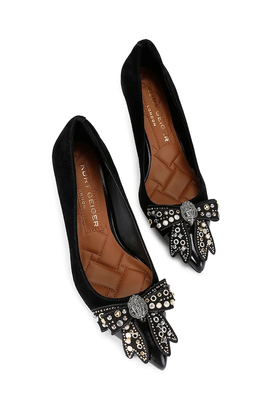 Замшевые туфли-лодочки Belgravia с бантом Kurt Geiger London, черный — фото 2