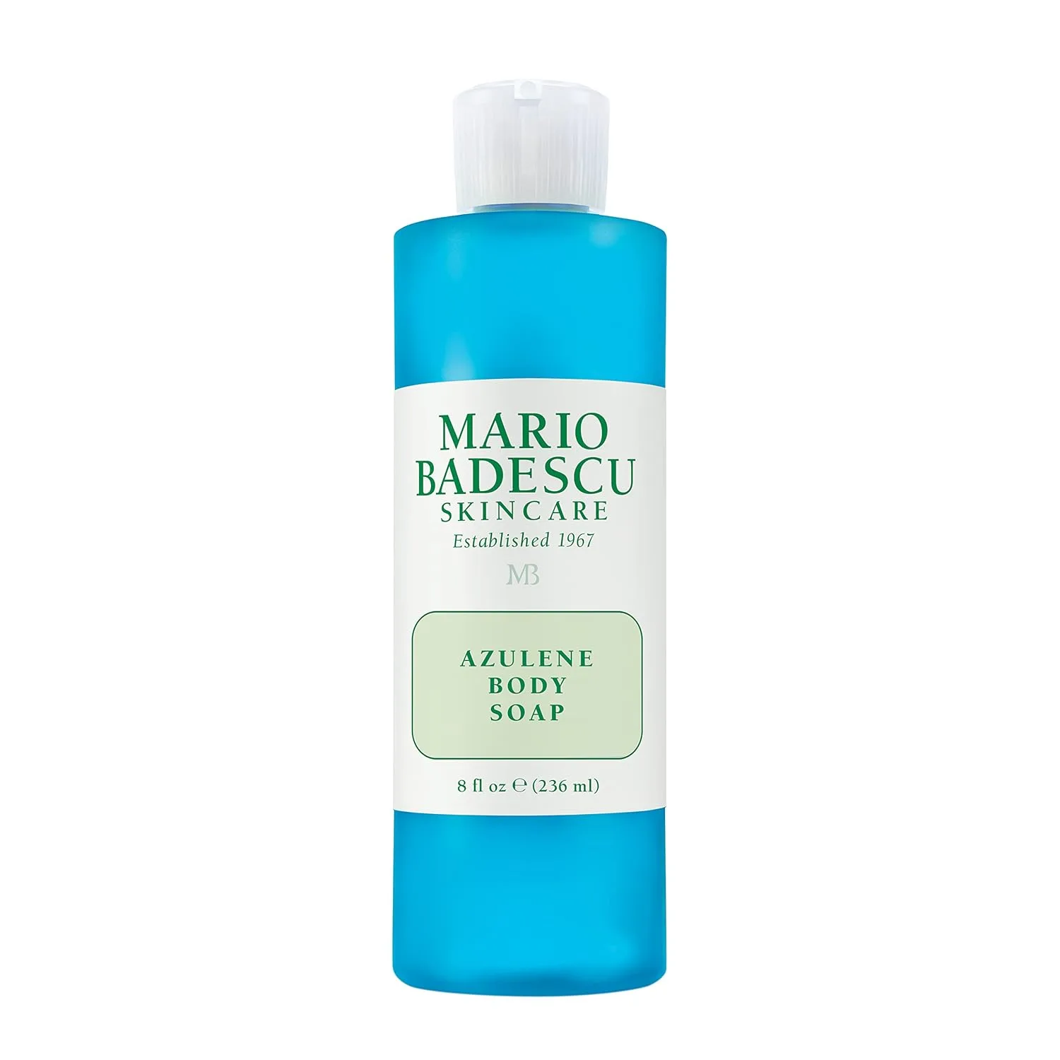Мыло для тела Mario Badescu Azulene, нежное средство для мытья тела, смягчающее, питающее и очищающее кожу, с успокаивающей формулой на основе ромашки для сухой и чувствительной кожи. 237 мл (1 шт.)