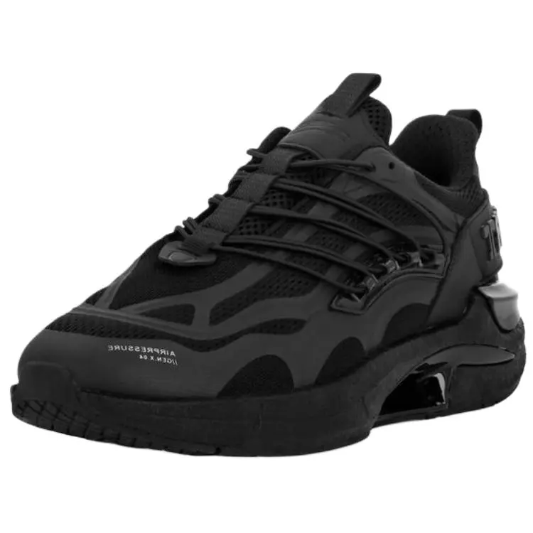 PLEIN SPORT Кроссовки RUNNER PRESSURE Leather Low top Casual Unisex Black — фото 4