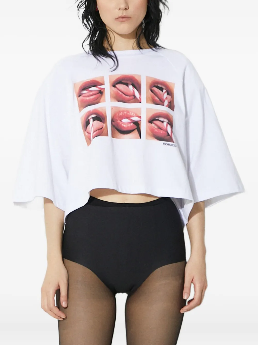 

Футболка с графичным принтом Fiorucci, белый