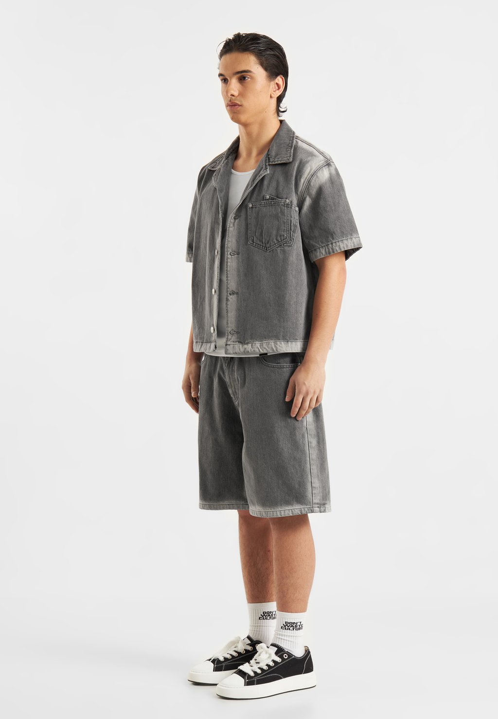 

Джинсовые шорты FYORI UNISEX Don't Waste Culture, серый