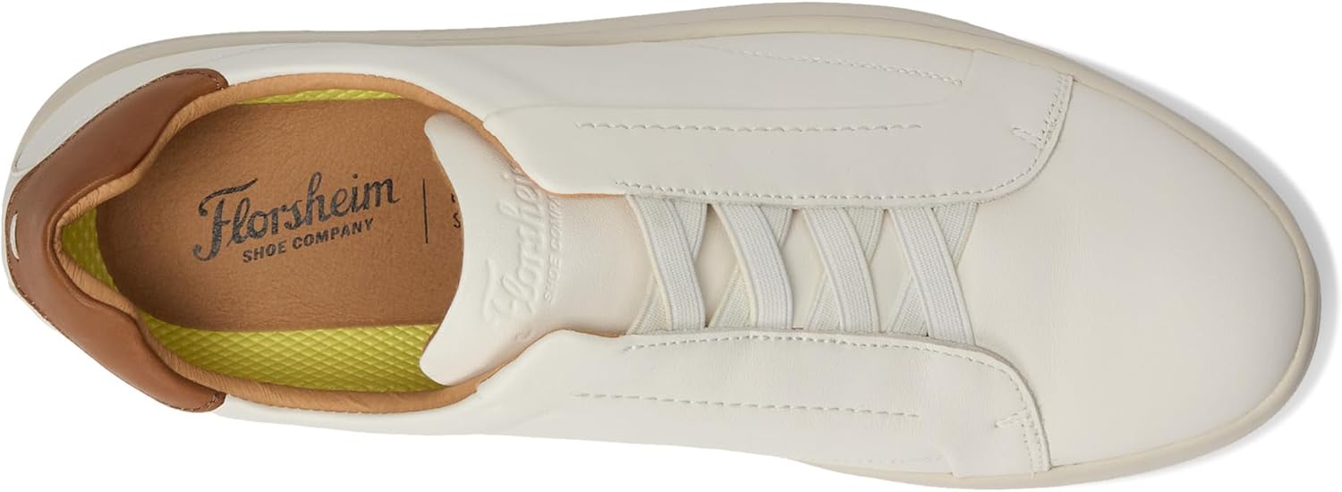 Мужские слипоны Florsheim Monopoli с эластичной шнуровкой от носка до пятки, Cream — фото 2
