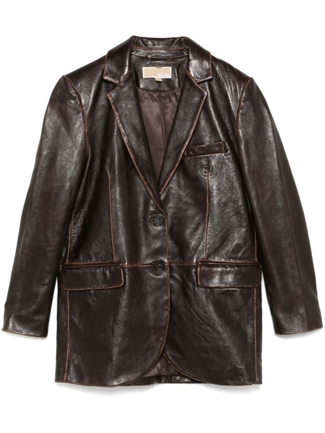 

Michael Michael Kors кожаный пиджак, коричневый