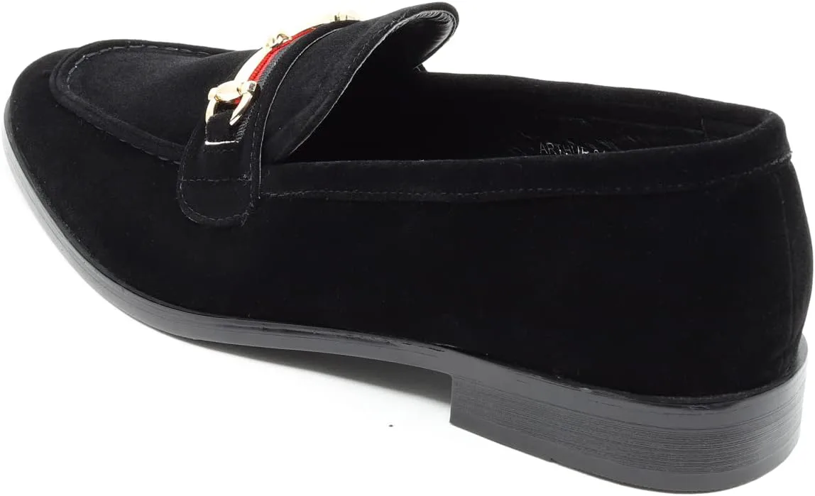 

Мужские винтажные бархатные дизайнерские классические туфли лоферы Arthur-01 Metrocharm, черный