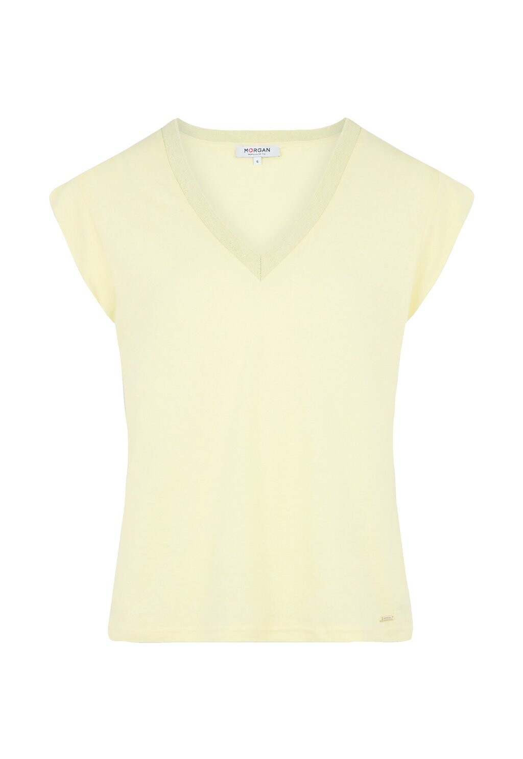 

Базовая футболка With V-Neck Morgan, jaune clair