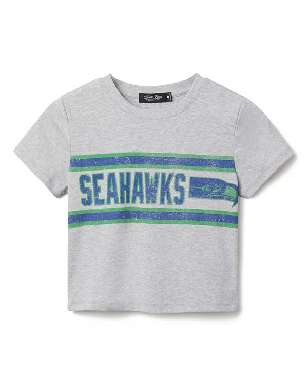 

Женская детская футболка с символикой команды «Сиэтл Сихокс» НФЛ Junk Food Clothing, серый