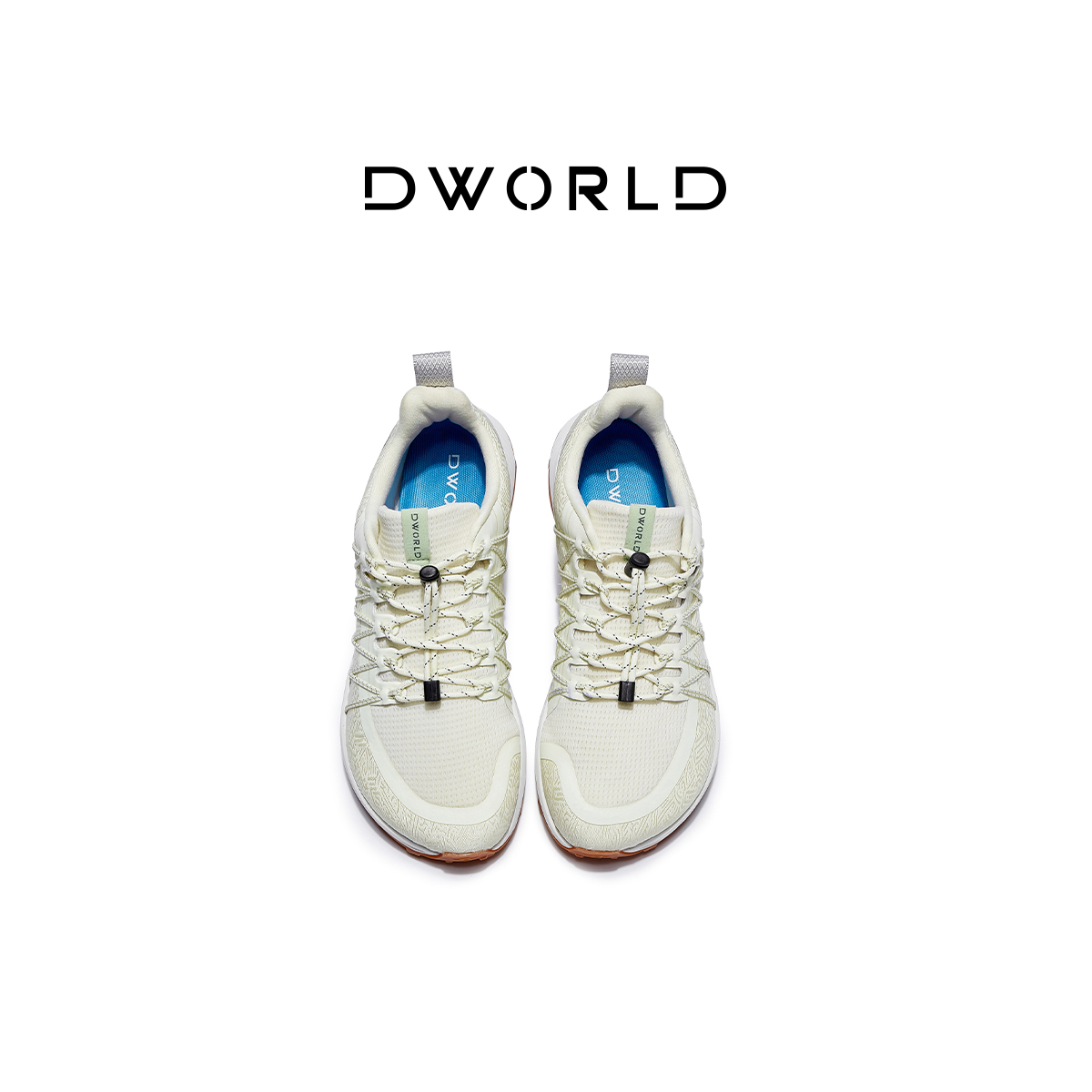 DWORLD Мужские низкие беговые кроссовки бежевые, цвет Beige — фото 4
