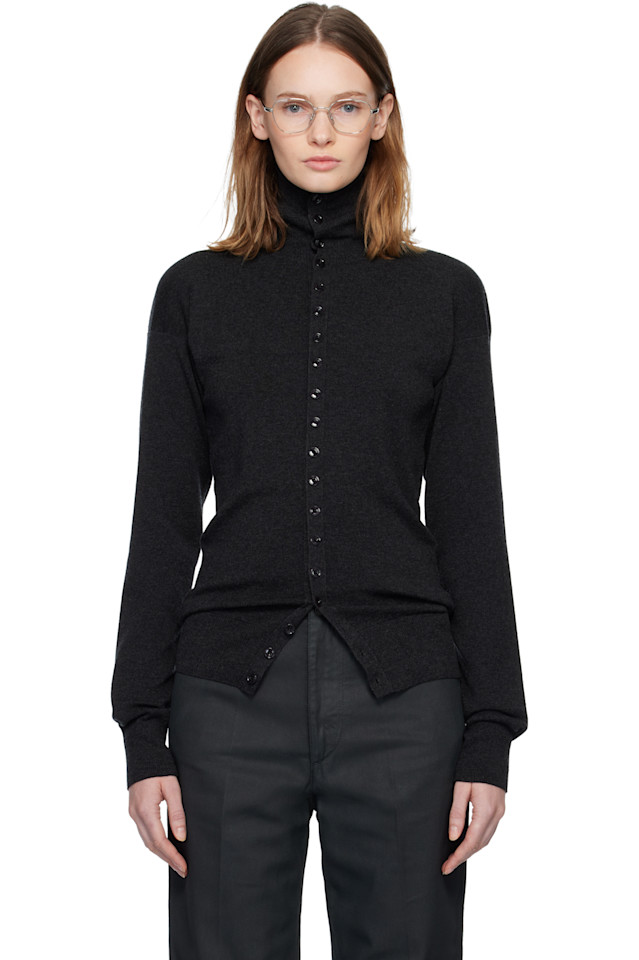 

Lemaire Серый облегающий кардиган на пуговицах