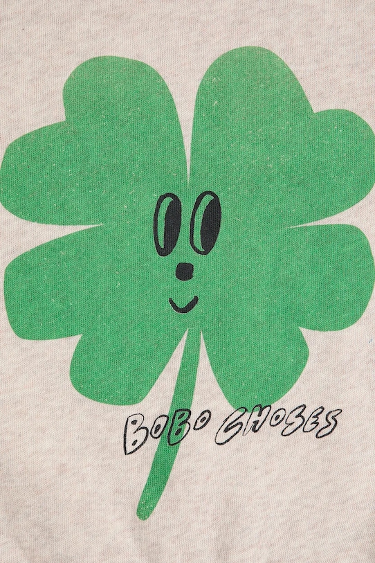 Детская хлопковая толстовка Lucky Clover Bobo Choses, серый — фото 3