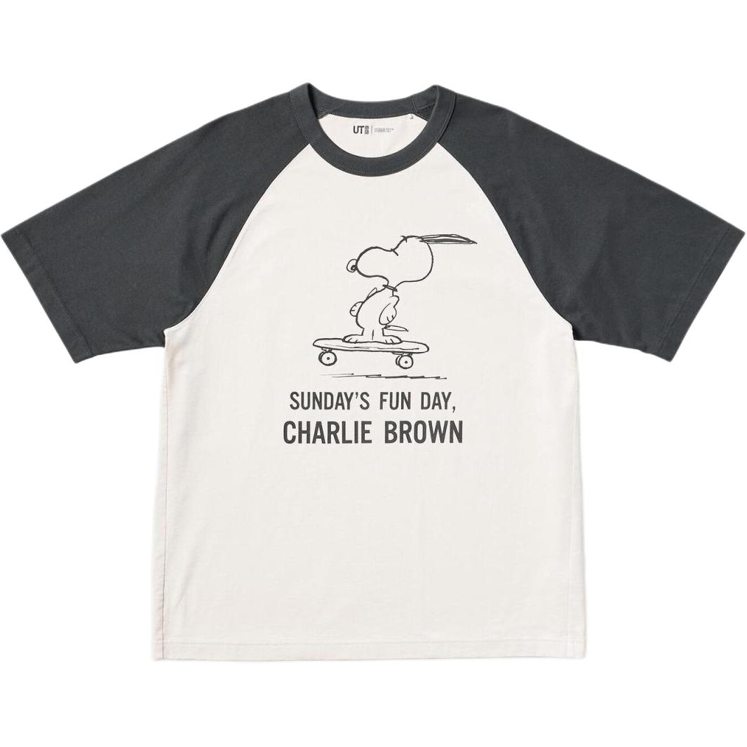 

Футболка PEANUTS Collaboration мужская темно-серая UNIQLO, темно-серый