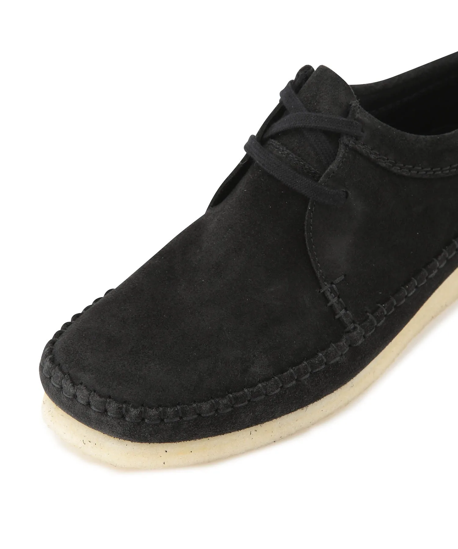 Мужские мокасины из мягкой замши Clarks Weaver чёрные — фото 4