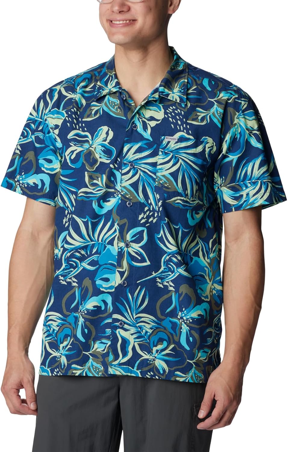 

Мужская рубашка Columbia Super Tamiami с длинным рукавом, Carbon Wildwaters Print