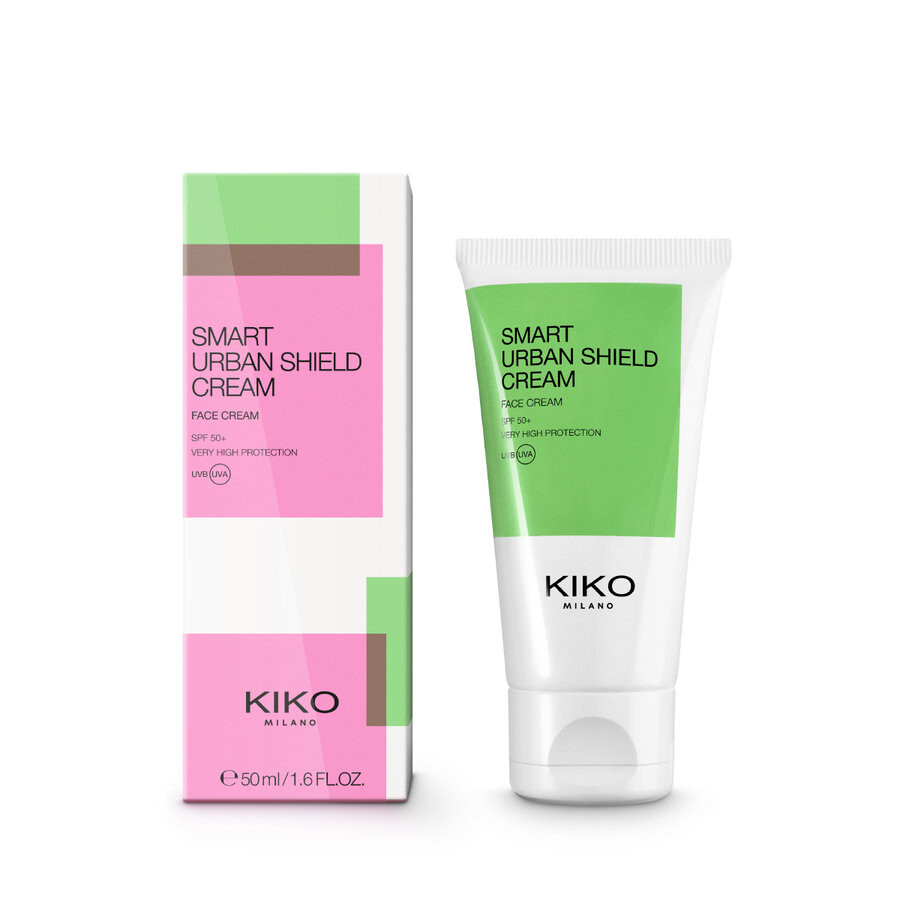 

Kiko Milano, Smart Urban Shield Cream, Увлажняющий дневной крем с SPF50+ и UVA-фильтром, 50 мл