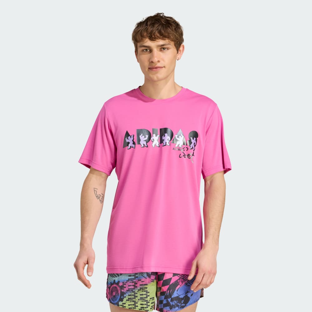 

Спортивная футболка Adidas x Jeremy Scott Tee, цвет Lucid Fuchsia