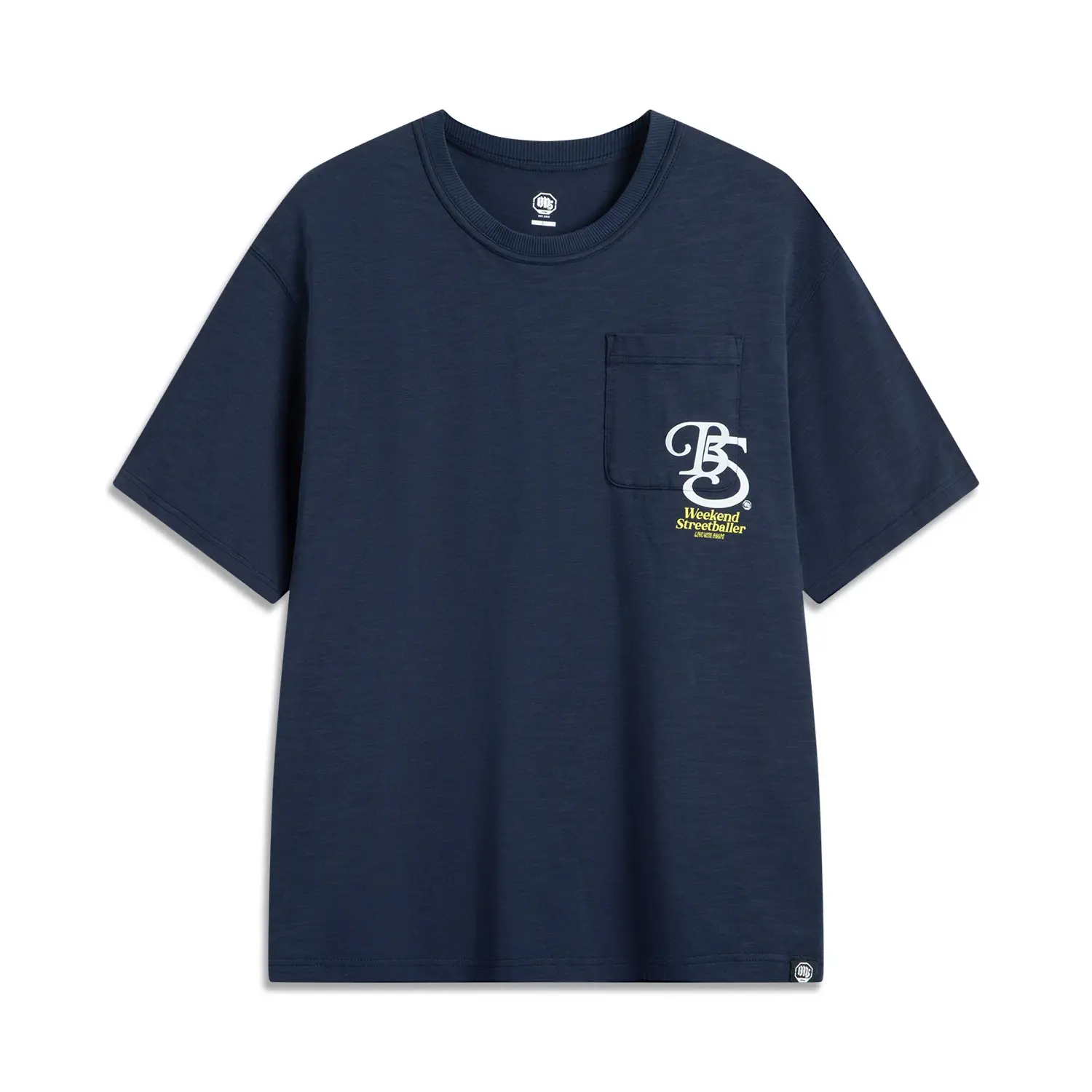 

LINING Футболка мужская темно-морская синяя, Синий, LINING Футболка мужская темно-морская синяя