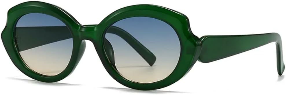 

Винтажные солнцезащитные очки для женщин и мужчин, роскошные дизайнерские панк-очки, популярные очки с большой оправой для вождения на открытом воздухе, защита от УФ-излучения UV400 SZVVBKK, Green Blue Tea