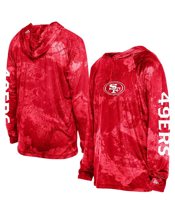 

Мужская красная толстовка с капюшоном San Francisco 49ers Real Tree Xtreme Camo реглан с длинными рукавами New Era
