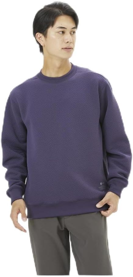 

Мужская стеганая футболка Mizuno Breath Thermo Ripple с круглым вырезом, с длинным рукавом, влагоотводящая, теплосохраняющая, B2MCA511