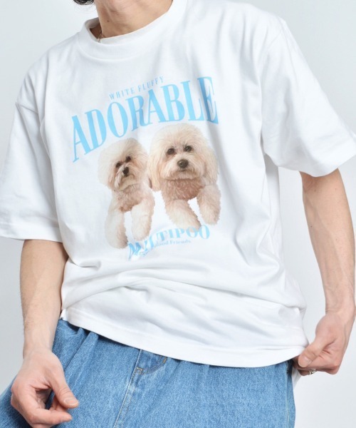 

Футболка с принтом собаки MODISH GAZE, белый