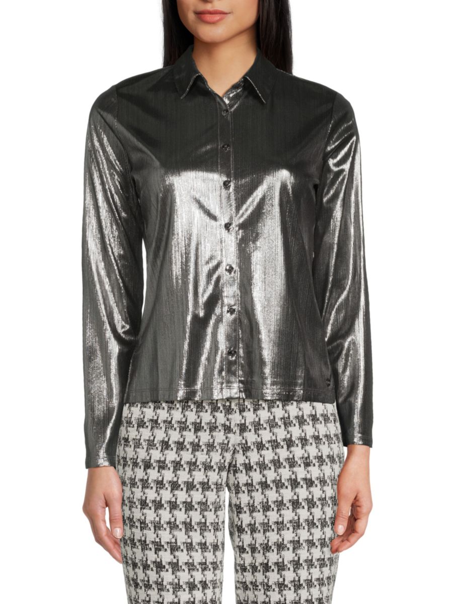 

Металлическая рубашка Tommy Hilfiger, цвет Black Gunmetal