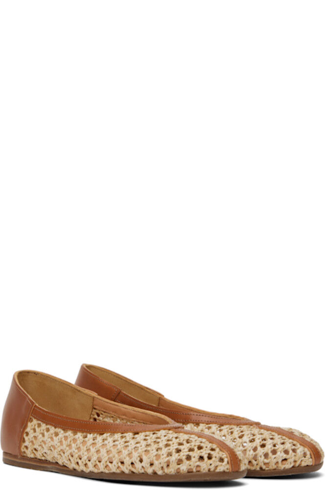 Балетки Aeropi бежево-коричневого цвета Ancient Greek Sandals — фото 4