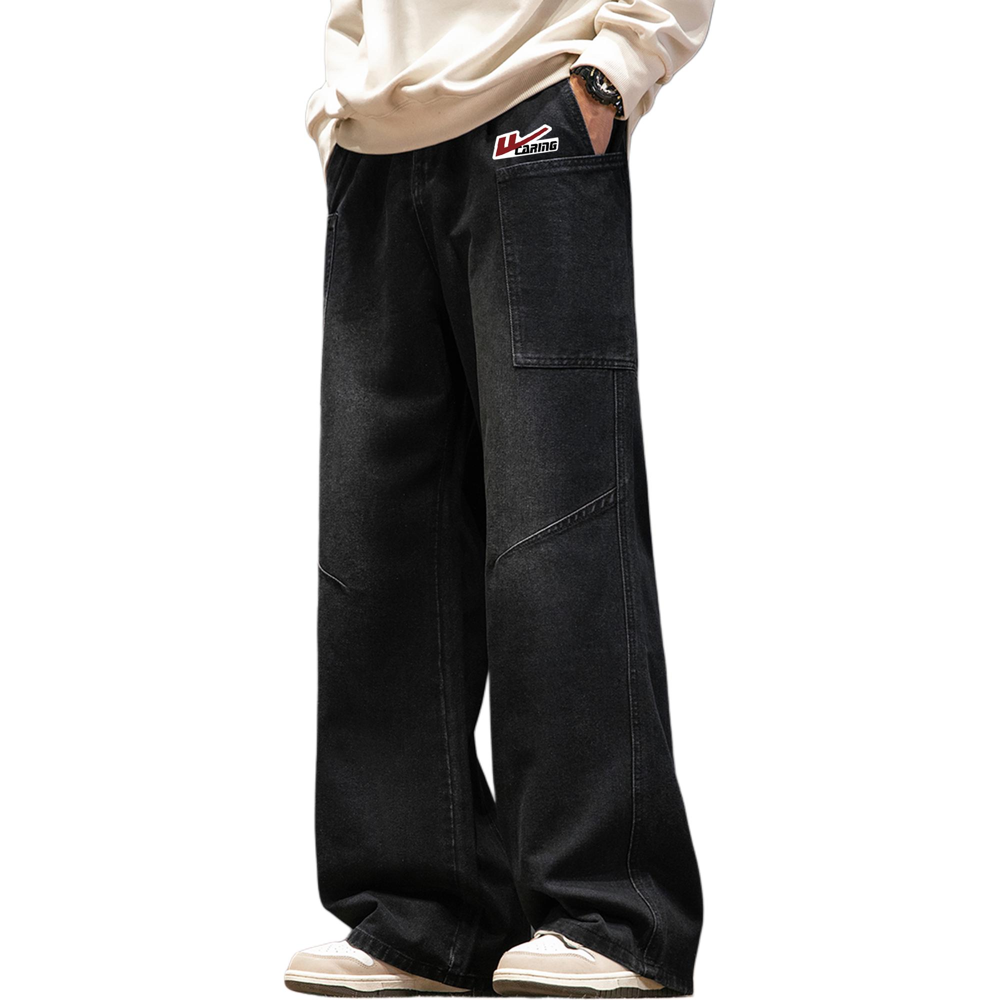 

Джинсы Unisex Moderate Wide Leg WARRIOR, черный серый (diy badge)