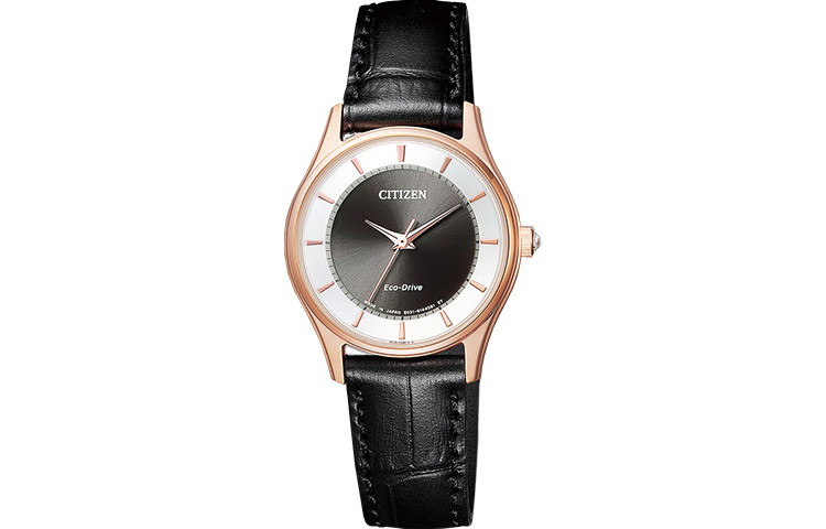 

CITIZEN Часы Ecology Drive Collection Solar Movement Leather Strap Watch Women's Watch Black Dial EM0402 05E