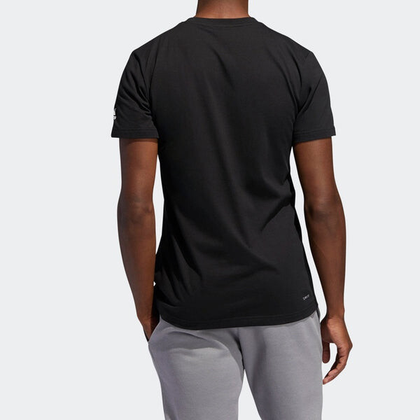Футболка basketball cartoon printing short sleeve black Adidas, черный — фото 4
