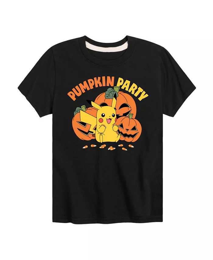 

Футболка с принтом Pokémon Big Boys Pumpkin Party Pokemon, черный