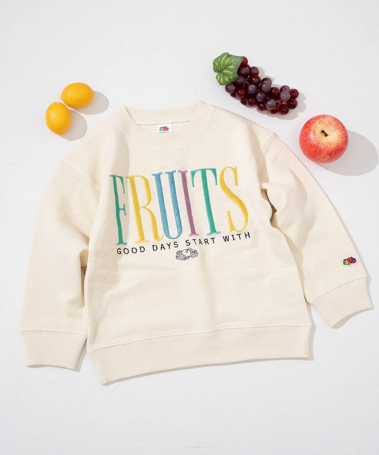 【FRUIT OF THE LOOM】Вышитая толстовка / Детская / Толстовка / С принтом логотипа / Унисекс — фото 3