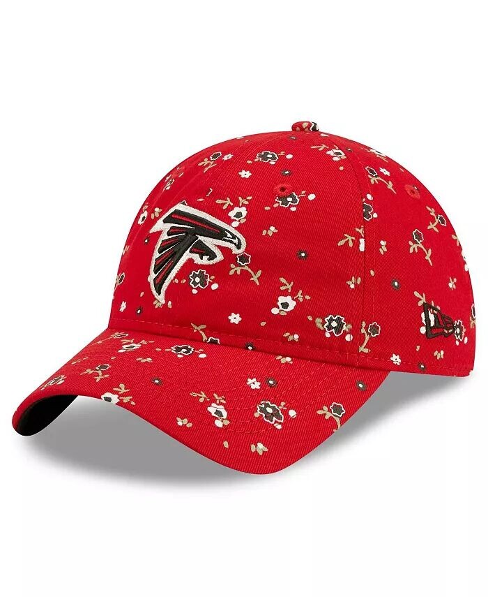

Женская красная регулируемая шляпа Atlanta Falcons с цветочным принтом 9Twenty New Era, красный