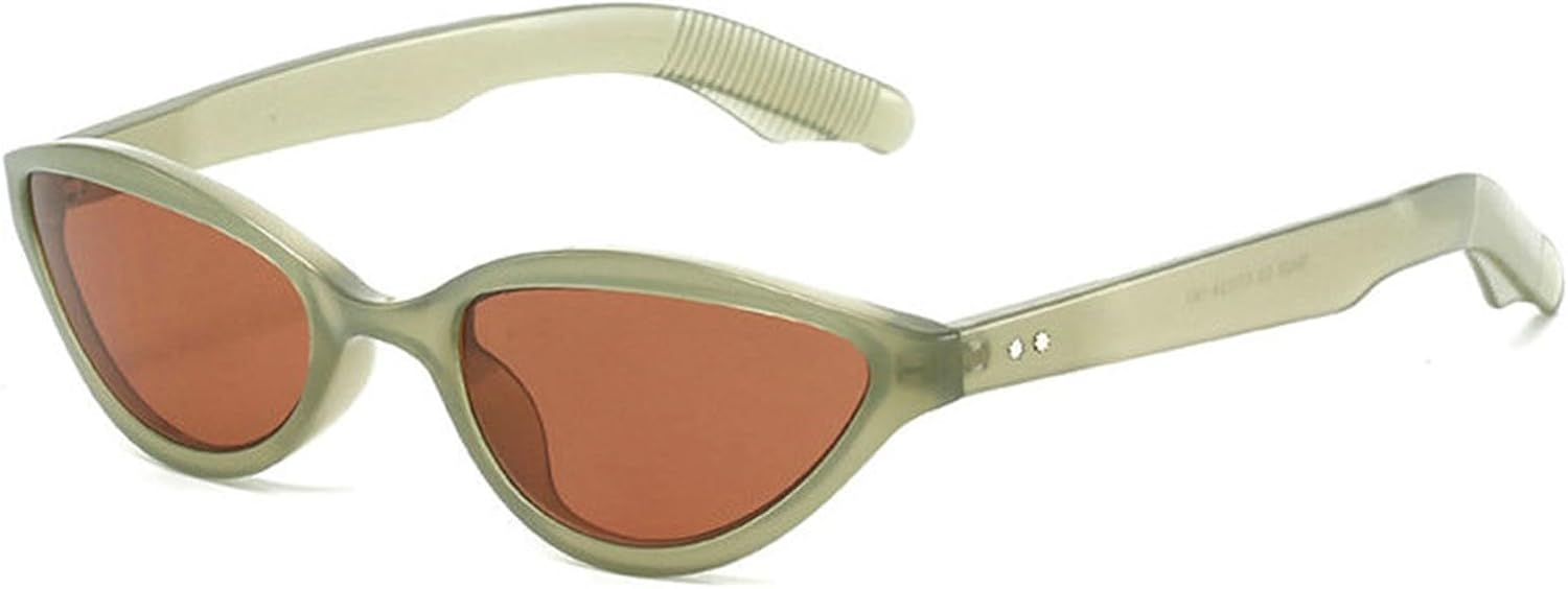 

Винтажные солнцезащитные очки «кошачий глаз» Willochra для женщин, милые солнцезащитные очки в стиле 90-х, модные солнцезащитные очки с градиентным переходом цвета и заклепками, овальной формы, C2