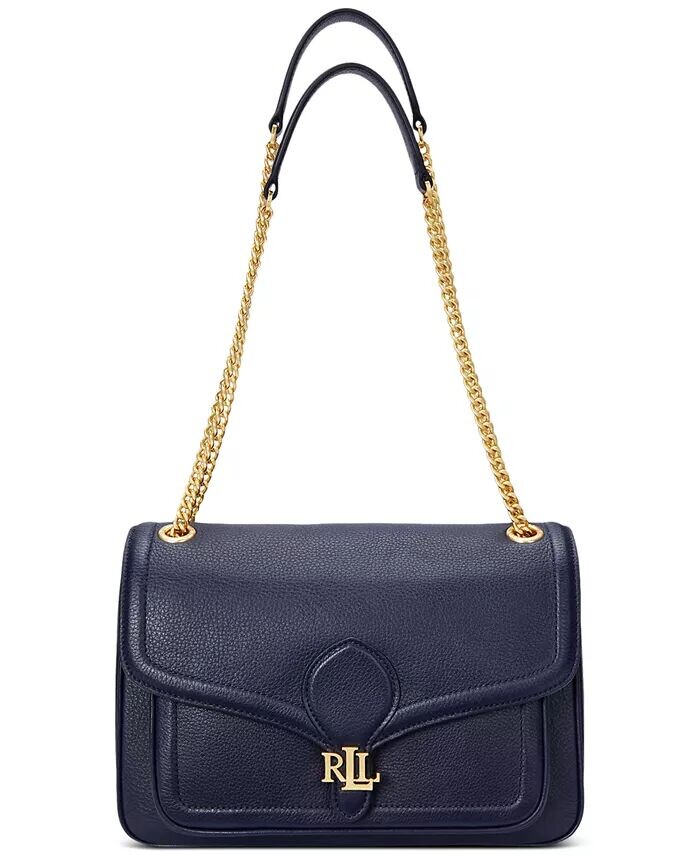 

Маленькая сумка-трансформер из шагреневой кожи Bradley Lauren Ralph Lauren, синий