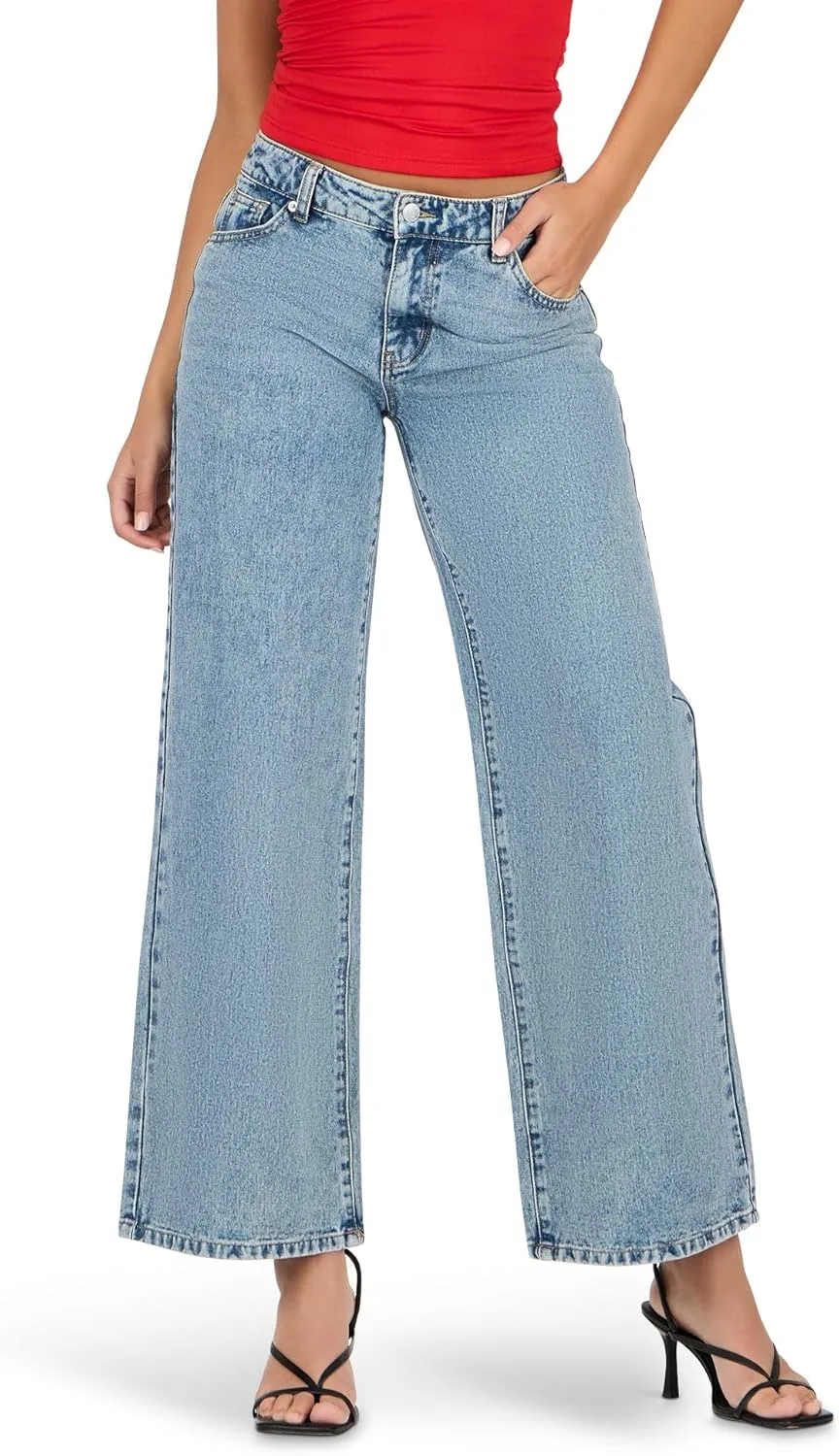 

Forever 21 джинсы женские Wide Leg с декором в виде сердца