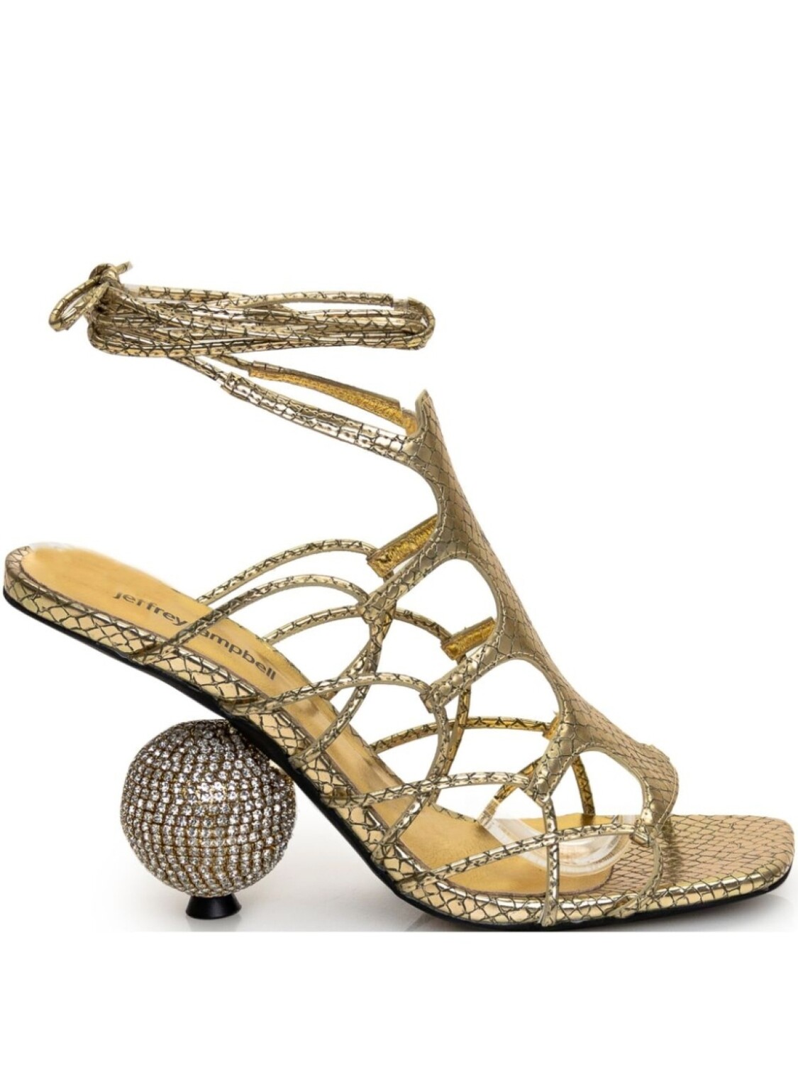 

Сандалии Le-Freak 100 мм Jeffrey Campbell, золотой