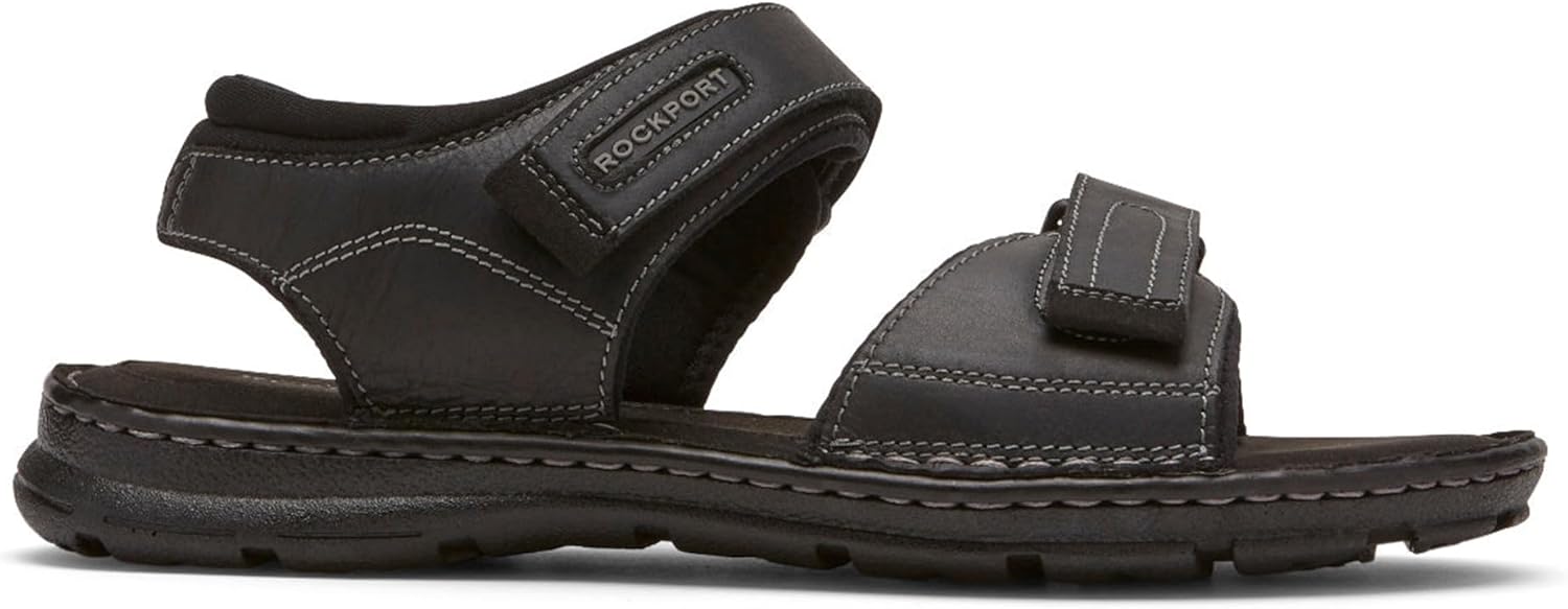 Мужские сандалии Rockport Darwyn с ремешком на щиколотке, черный — фото 4